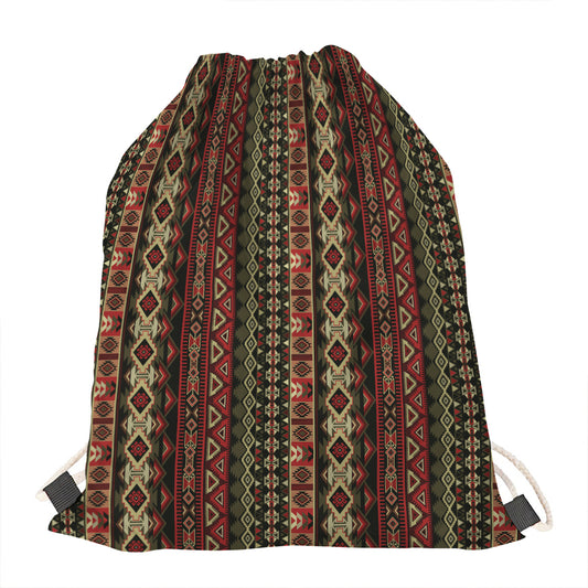 African Ethnic Pattern Print Drawstring Bag