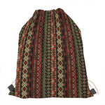 African Ethnic Pattern Print Drawstring Bag