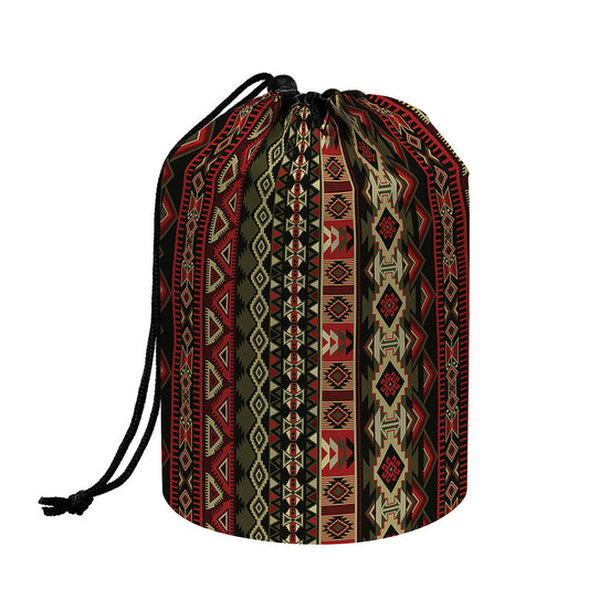 African Ethnic Pattern Print Drawstring Makeup Bag