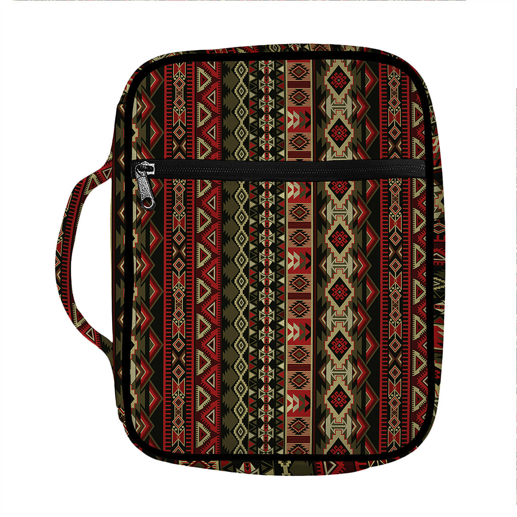 African Ethnic Pattern Print Front Pocket Bible Bag