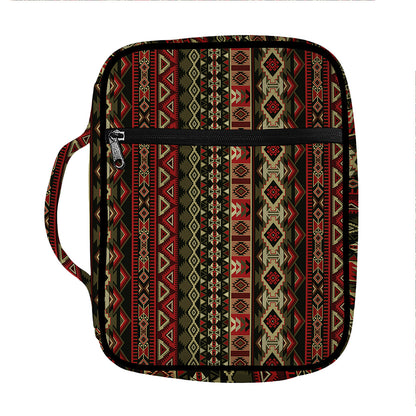 African Ethnic Pattern Print Front Pocket Bible Bag