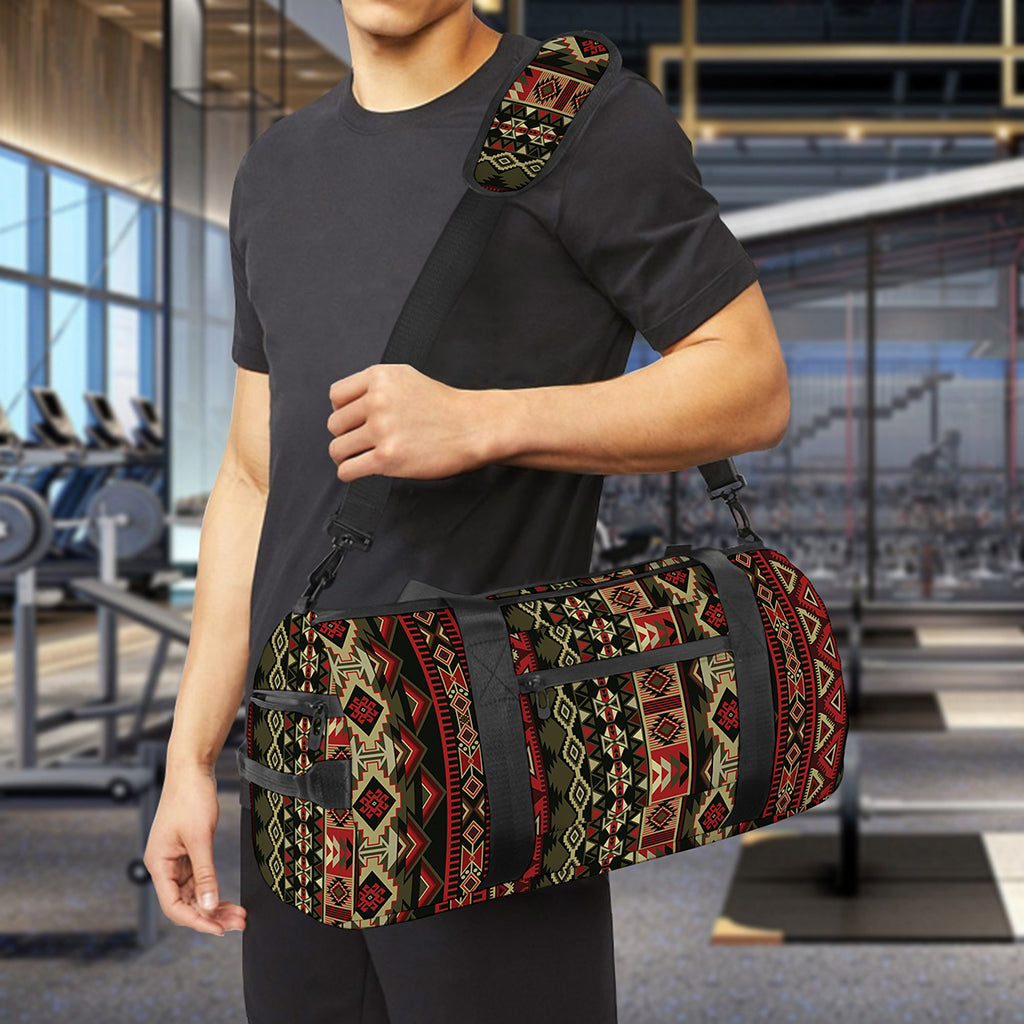 African Ethnic Pattern Print Gym Bag