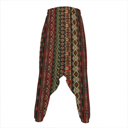 African Ethnic Pattern Print Hammer Pants