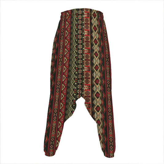 African Ethnic Pattern Print Hammer Pants