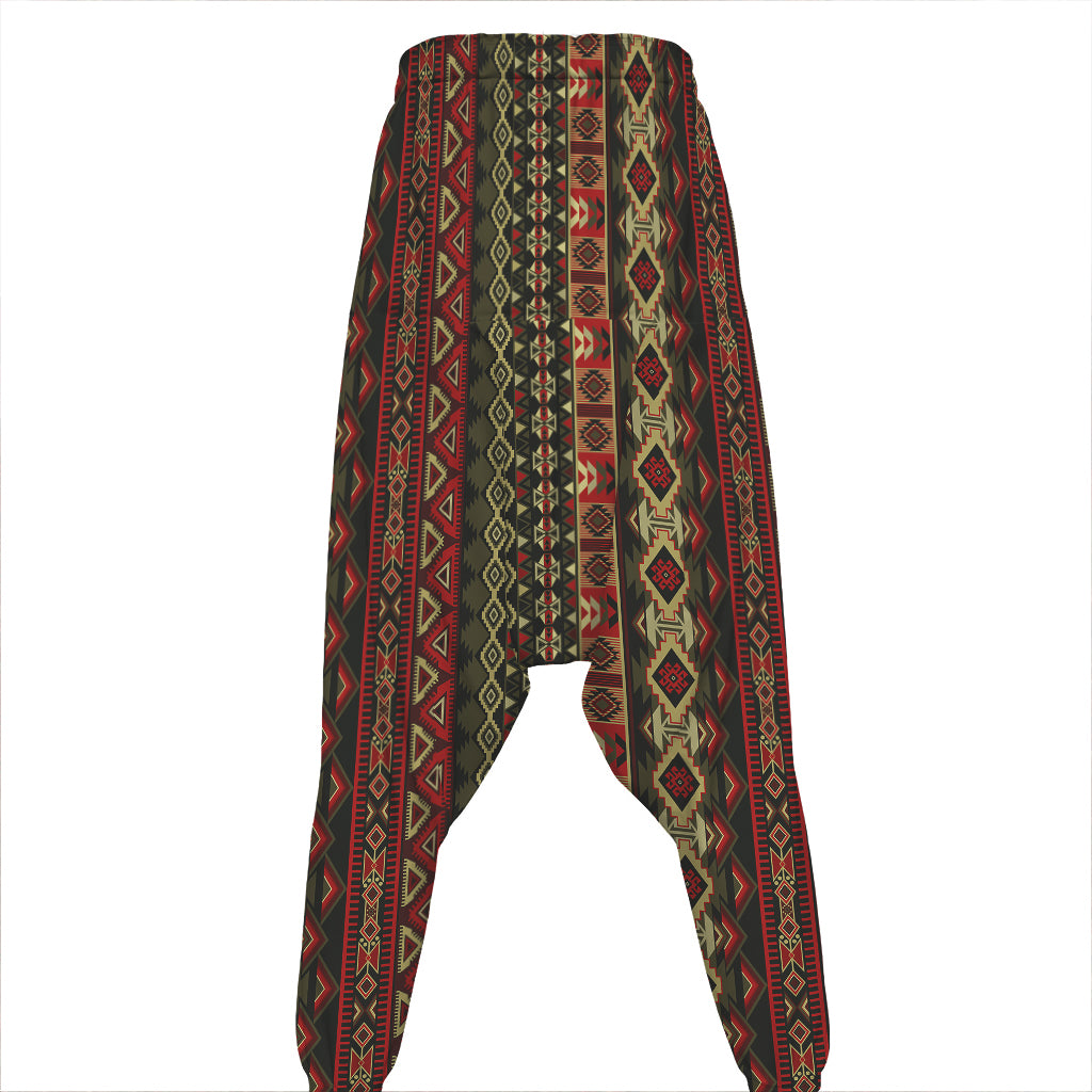 African Ethnic Pattern Print Hammer Pants