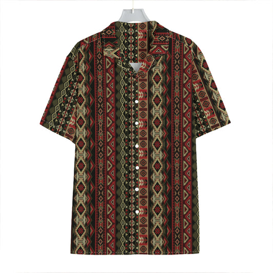African Ethnic Pattern Print Hawaiian Shirt