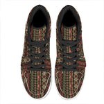 African Ethnic Pattern Print High Top Leather Sneakers