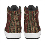 African Ethnic Pattern Print High Top Leather Sneakers