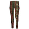 African Ethnic Pattern Print High-Waisted Pocket Leggings