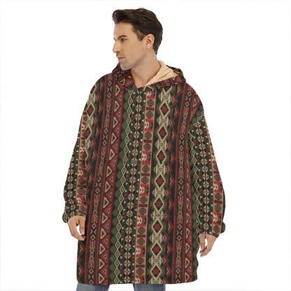 African Ethnic Pattern Print Hoodie Blanket