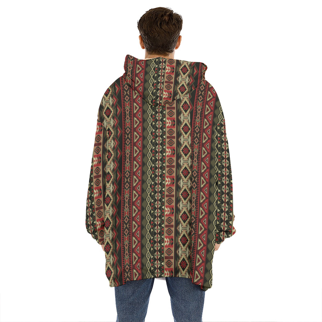 African Ethnic Pattern Print Hoodie Blanket