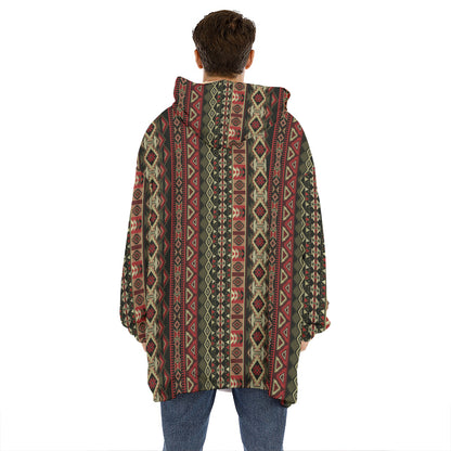African Ethnic Pattern Print Hoodie Blanket