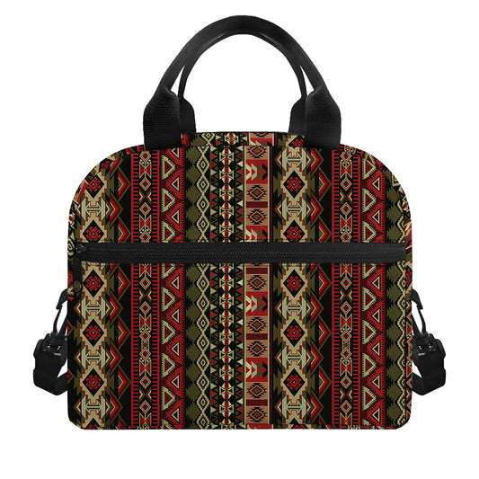 African Ethnic Pattern Print Insulated Lunch Bag