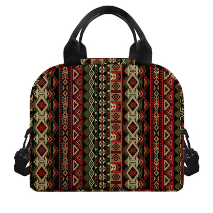 African Ethnic Pattern Print Insulated Lunch Bag