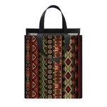 African Ethnic Pattern Print Insulated Lunch Tote
