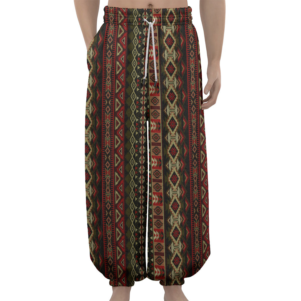 African Ethnic Pattern Print Lantern Pants