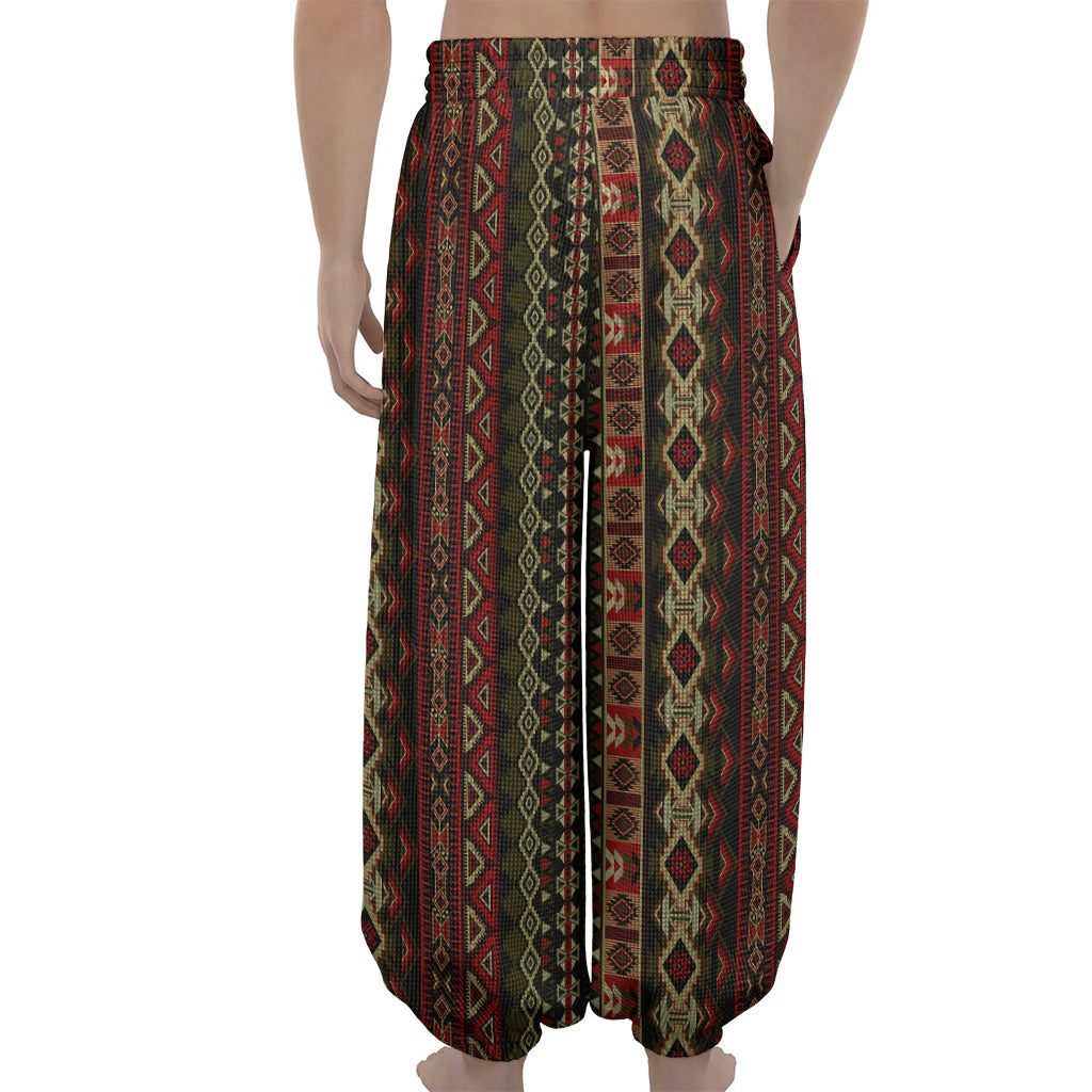 African Ethnic Pattern Print Lantern Pants