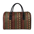 African Ethnic Pattern Print Leather Duffel Bag