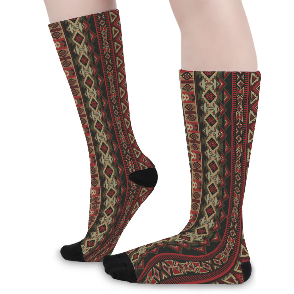 African Ethnic Pattern Print Long Socks