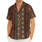 African Ethnic Pattern Print Men's Deep V-Neck Shirt
