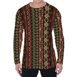 African Ethnic Pattern Print Men's Long Sleeve T-Shirt