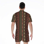 African Ethnic Pattern Print Men's Rompers