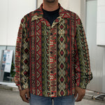 African Ethnic Pattern Print Men's Shirt Jacket