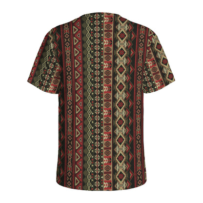 African Ethnic Pattern Print Men's Sports T-Shirt