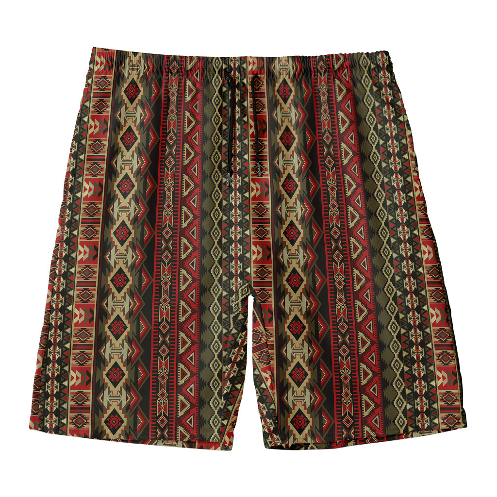 African Ethnic Pattern Print Men's Swim Trunks