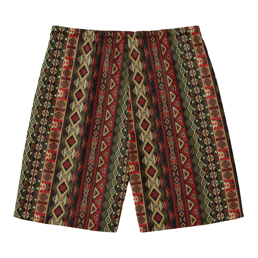 African Ethnic Pattern Print Men's Swim Trunks