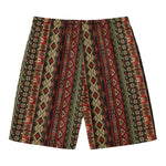 African Ethnic Pattern Print Men's Swim Trunks