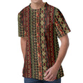 African Ethnic Pattern Print Men's Velvet T-Shirt