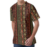African Ethnic Pattern Print Men's Velvet T-Shirt