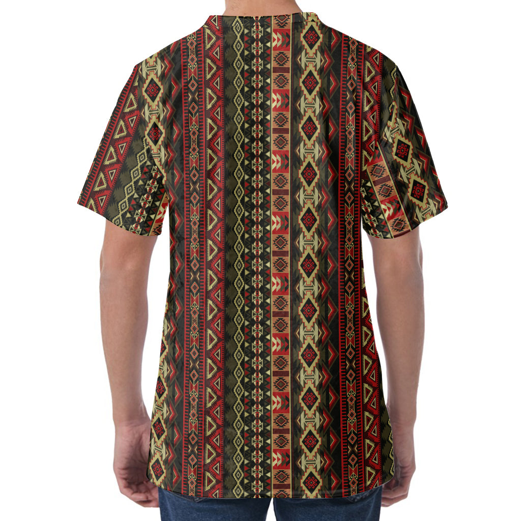 African Ethnic Pattern Print Men's Velvet T-Shirt