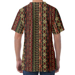 African Ethnic Pattern Print Men's Velvet T-Shirt