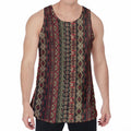 African Ethnic Pattern Print Men's Velvet Tank Top