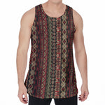 African Ethnic Pattern Print Men's Velvet Tank Top