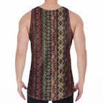 African Ethnic Pattern Print Men's Velvet Tank Top