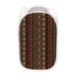 African Ethnic Pattern Print Mesh Laundry Hamper