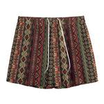 African Ethnic Pattern Print Mesh Shorts