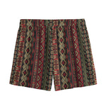 African Ethnic Pattern Print Mesh Shorts