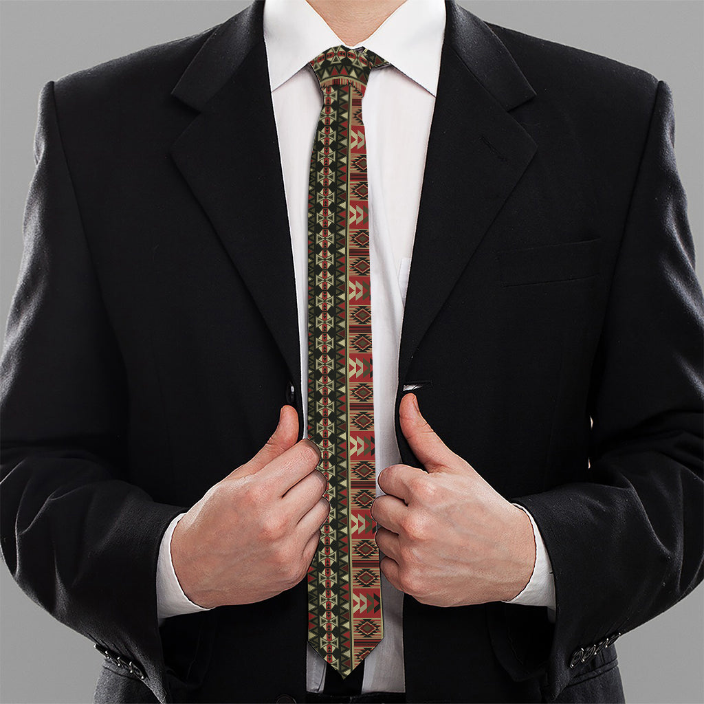African Ethnic Pattern Print Necktie