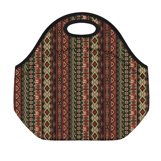 African Ethnic Pattern Print Neoprene Lunch Bag