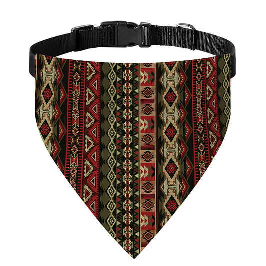 African Ethnic Pattern Print Over The Collar Dog Bandana