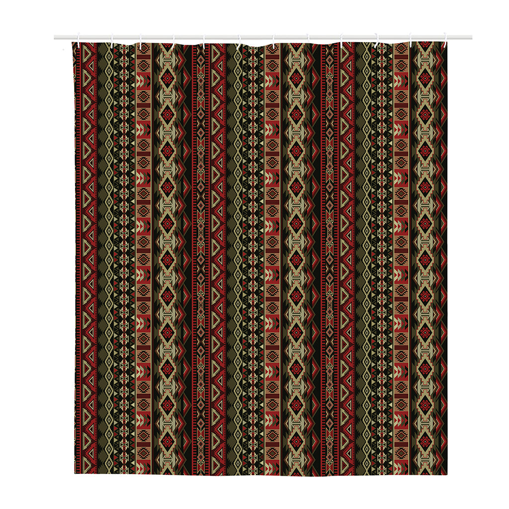 African Ethnic Pattern Print Polyester Shower Curtain