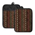 African Ethnic Pattern Print Pot Holders With Pocket