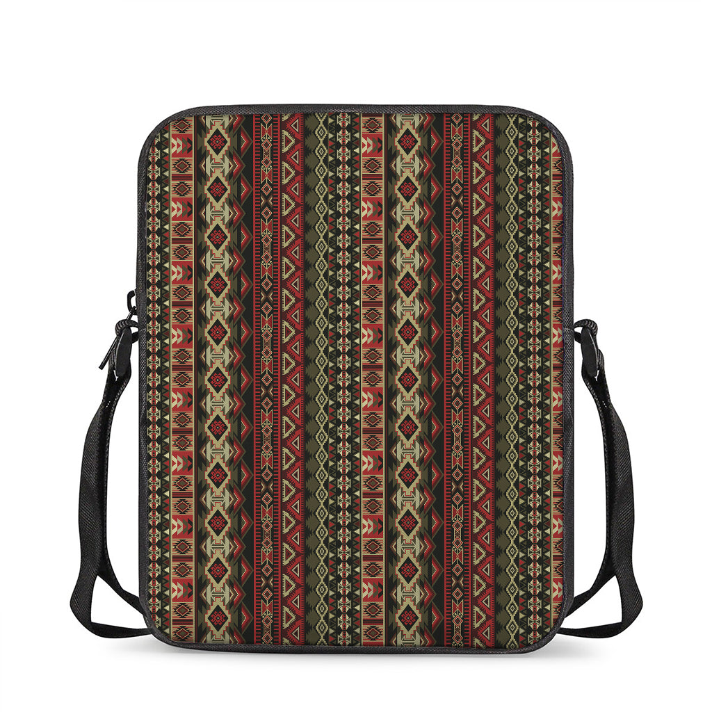 African Ethnic Pattern Print Rectangular Crossbody Bag