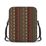 African Ethnic Pattern Print Rectangular Crossbody Bag