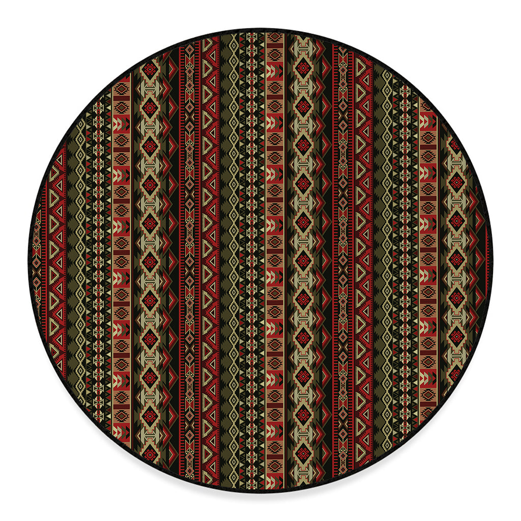 African Ethnic Pattern Print Round Floor Mat