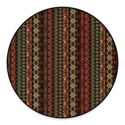 African Ethnic Pattern Print Round Floor Mat